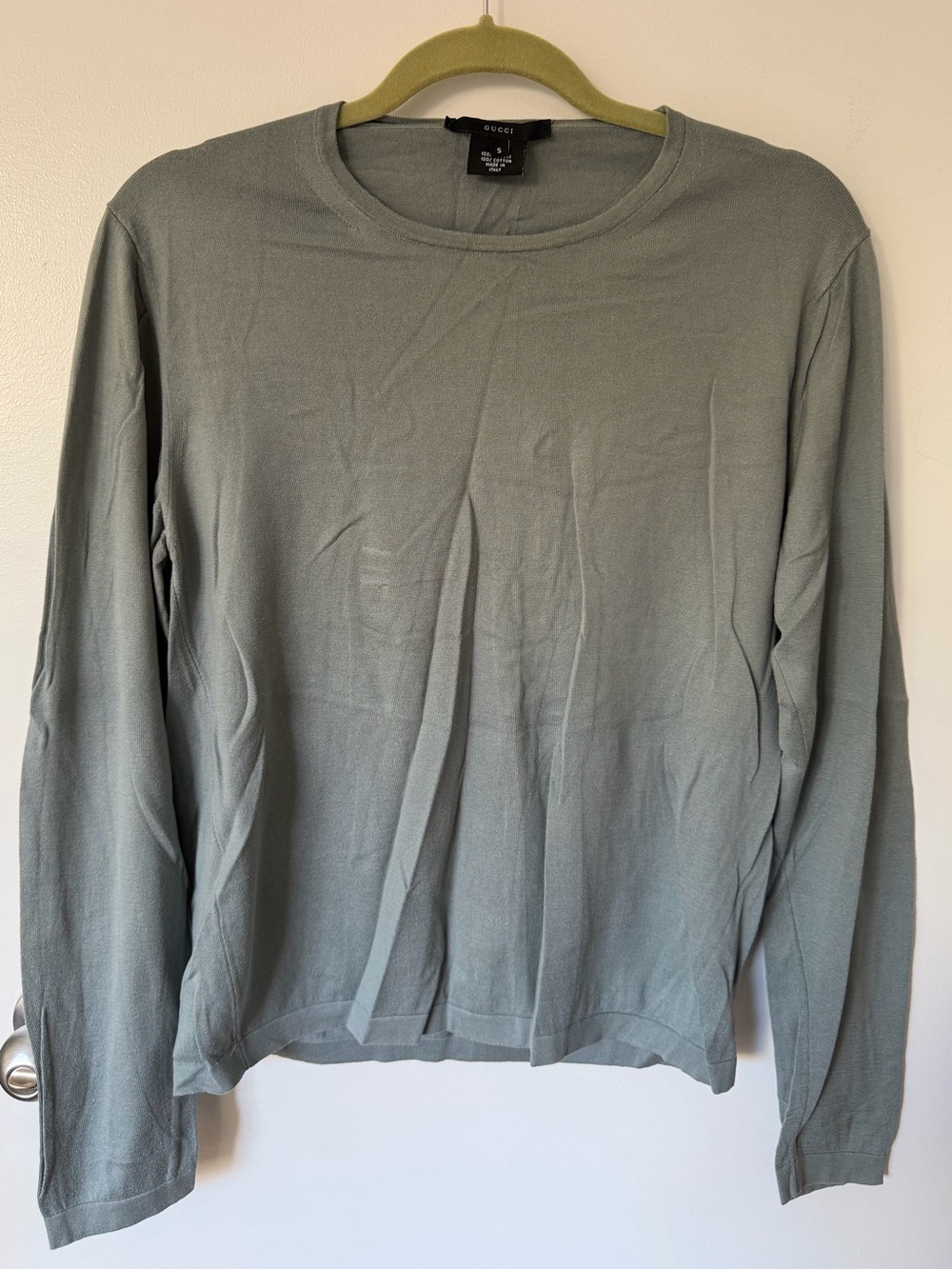 Gucci Long Sleeve Crewneck Sweater Blue Grey
